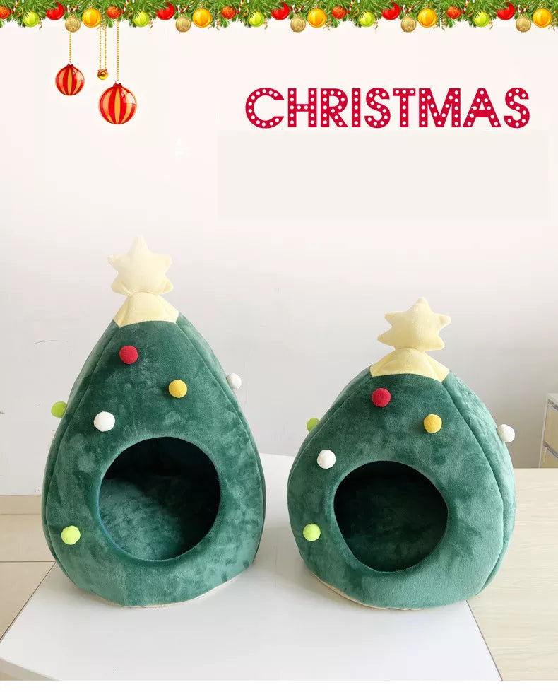 Christmas Cat House Kennel Washable 2 SIZE AVAILABLE