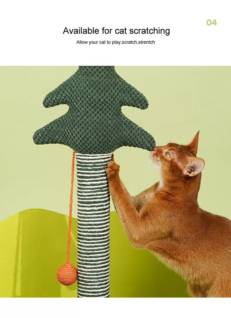 Cat Climbing Christmas Tree Scratching Post Cat Tree Sisal Rope Cat Toy