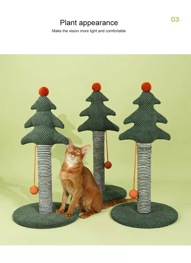 Cat Climbing Christmas Tree Scratching Post Cat Tree Sisal Rope Cat Toy